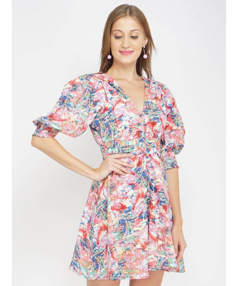 Colour Bomb Women's Button Down Dress