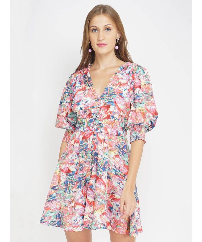 Colour Bomb Women's Button Down Dress