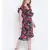 Peppy bright impacted print crinckle chiffon women dress