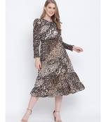 Magical mezz lined printed women dress