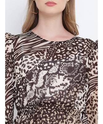 Magical mezz lined printed women dress 6
