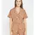 Orange Ditsy Print Women's Playsuit