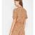 Orange Ditsy Print Women's Playsuit