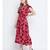 Charming cherry wine elasticated women dress