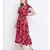 Charming cherry wine elasticated women dress