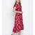 Charming cherry wine elasticated women dress