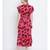 Charming cherry wine elasticated women dress