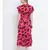 Charming cherry wine elasticated women dress
