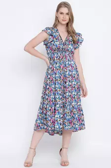 Merry bright multicolour causal women dress
