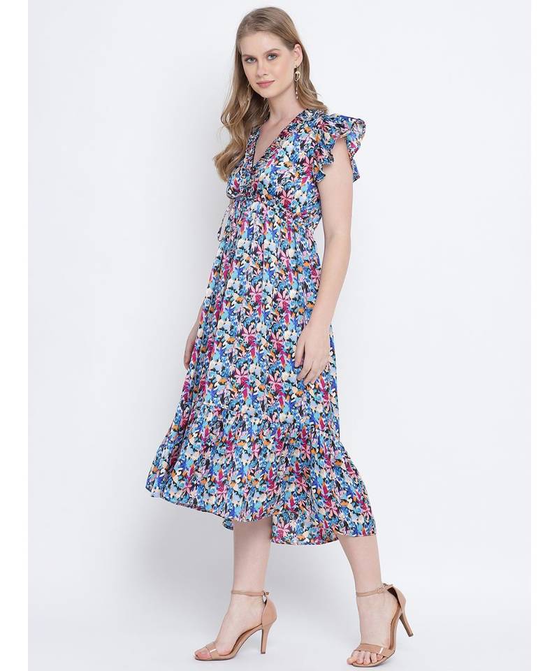 Merry bright multicolour causal women dress