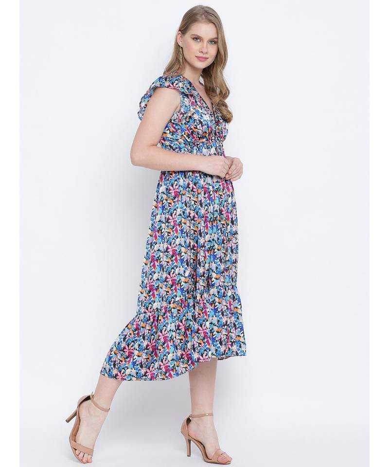 Merry bright multicolour causal women dress