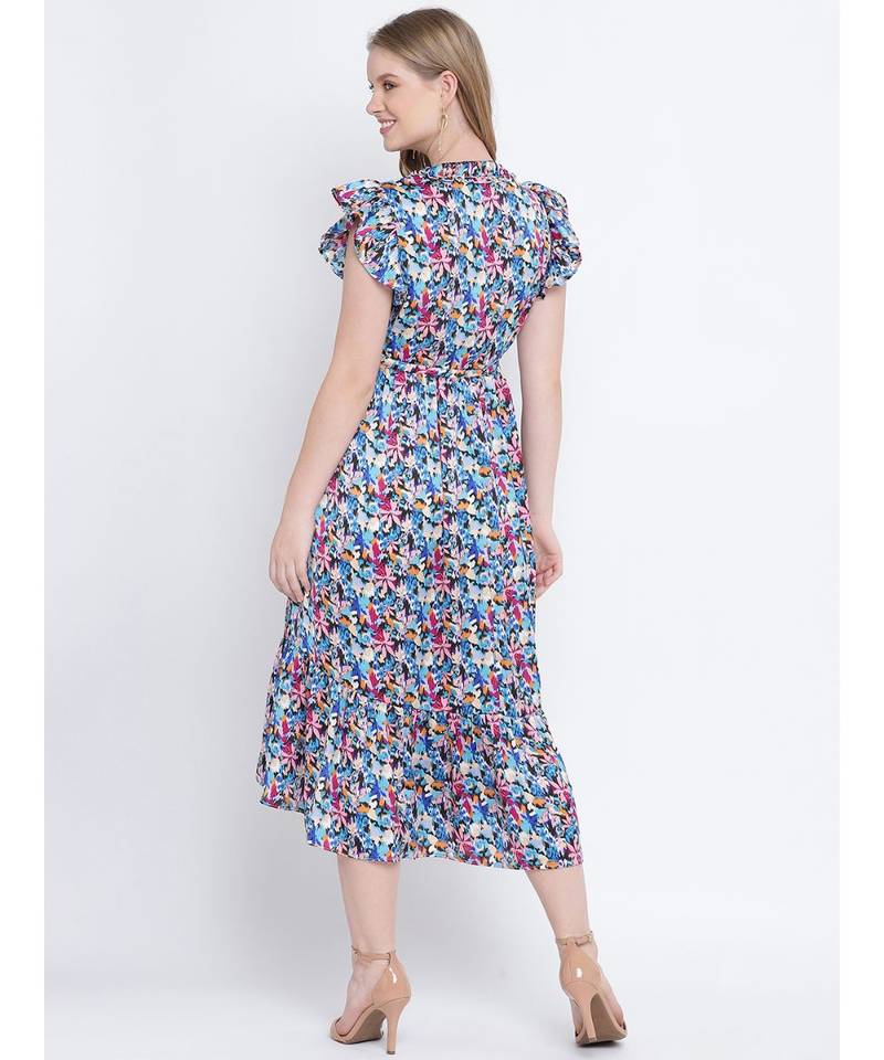 Merry bright multicolour causal women dress