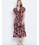 Hazel tanned brown causal women dress