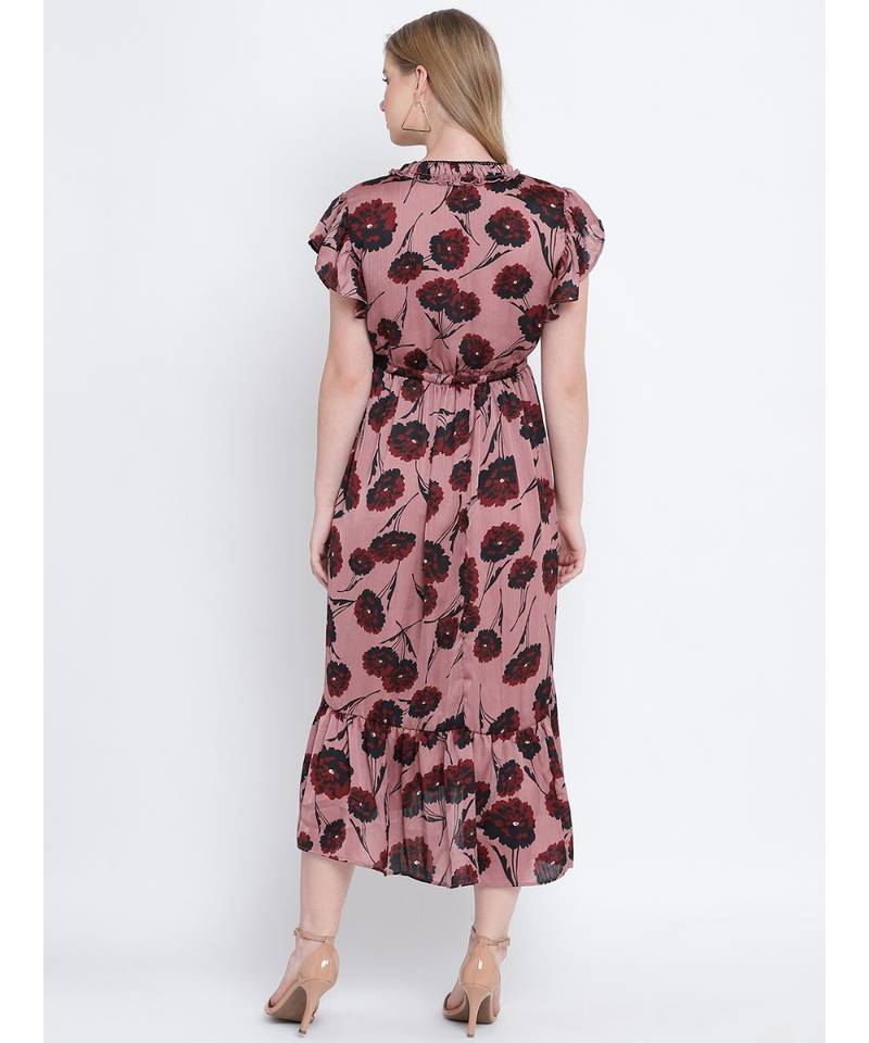 Hazel tanned brown causal women dress