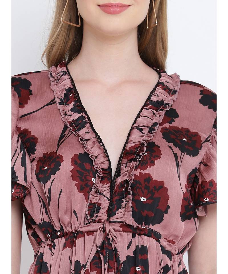 Hazel tanned brown causal women dress