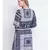 Blowsy blue graphic printed casual women tie knot  dress