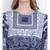 Blowsy blue graphic printed casual women tie knot  dress