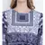 Blowsy blue graphic printed casual women tie knot  dress