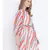 Vivid bright colorful casual women tie knot dress