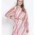 Vivid bright colorful casual women tie knot dress