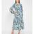 British Florals Blue Women's Layered Maxi Dress