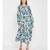 British Florals Blue Women's Layered Maxi Dress