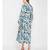 British Florals Blue Women's Layered Maxi Dress