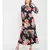 Red Hibiscus Women's Layered Maxi Dress