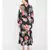Red Hibiscus Women's Layered Maxi Dress