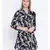 Sensational black lavender print casual tunic