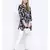 Sensational black lavender print casual tunic