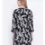 Sensational black lavender print casual tunic