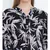 Sensational black lavender print casual tunic