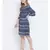 Misty blue printed bardot women casual dress