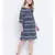 Misty blue printed bardot women casual dress