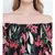 Blazzy indigo floral printed  bardot women casual dress