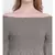 Glamorious grey solid bardot women casual dress