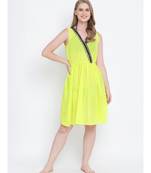 Radiant grand  Yellow Laced Beachwear Dress