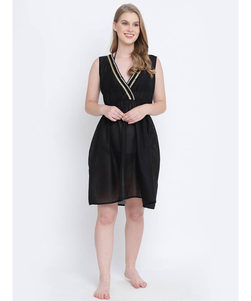 Mislay cold blue lace design beachwear Dress