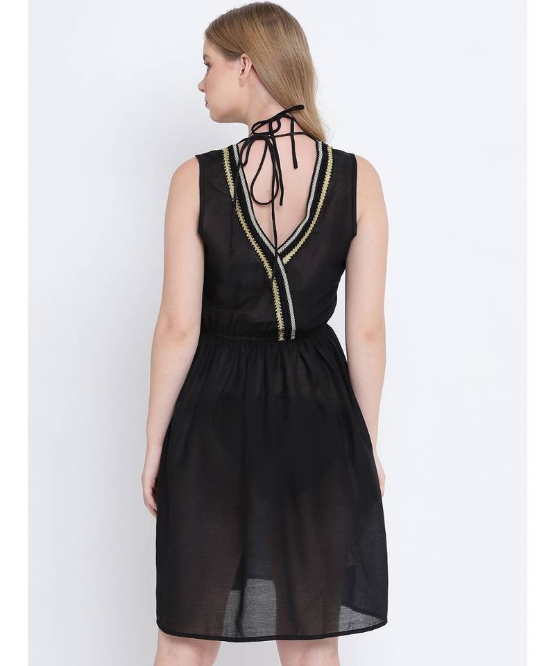 Mislay cold blue lace design beachwear Dress