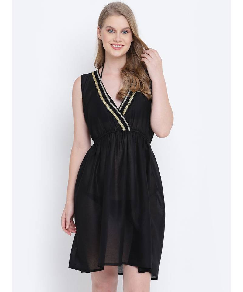 Mislay cold blue lace design beachwear Dress