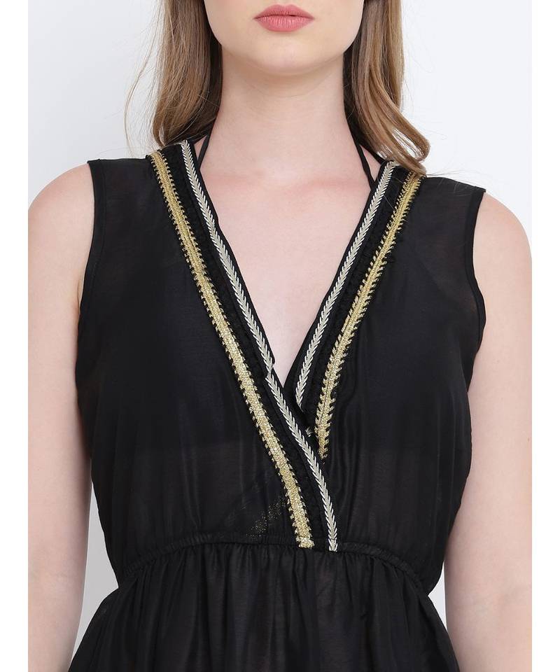 Mislay cold blue lace design beachwear Dress