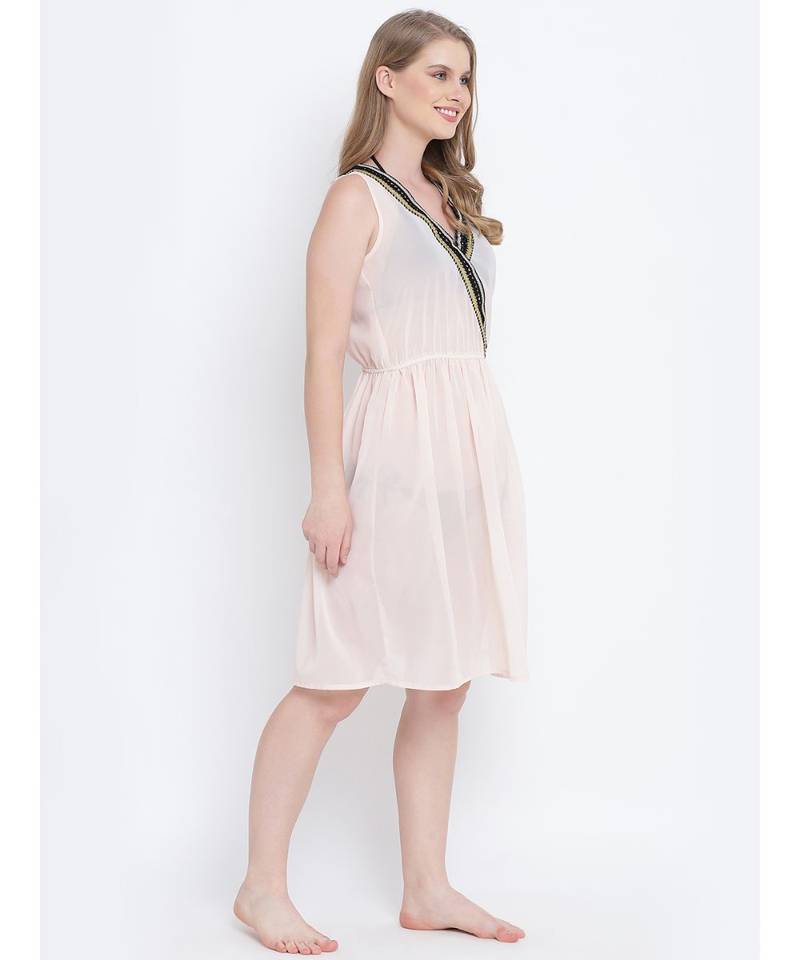 Gracious peacy lace design beachwear Dress