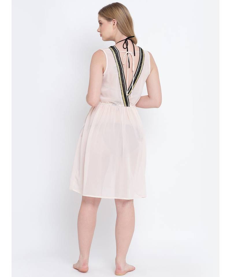 Gracious peacy lace design beachwear Dress