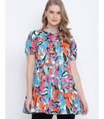 Cheerful bright mutlticolour casual women top