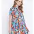 Cheerful bright mutlticolour casual women top