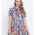 Cheerful bright mutlticolour casual women top