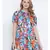 Cheerful bright mutlticolour casual women top