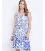 Oxolloxo blushing blue knot up dress for women