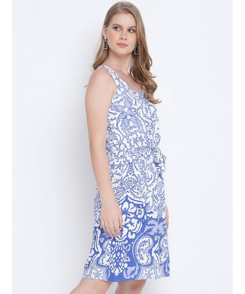 Oxolloxo blushing blue knot up dress for women